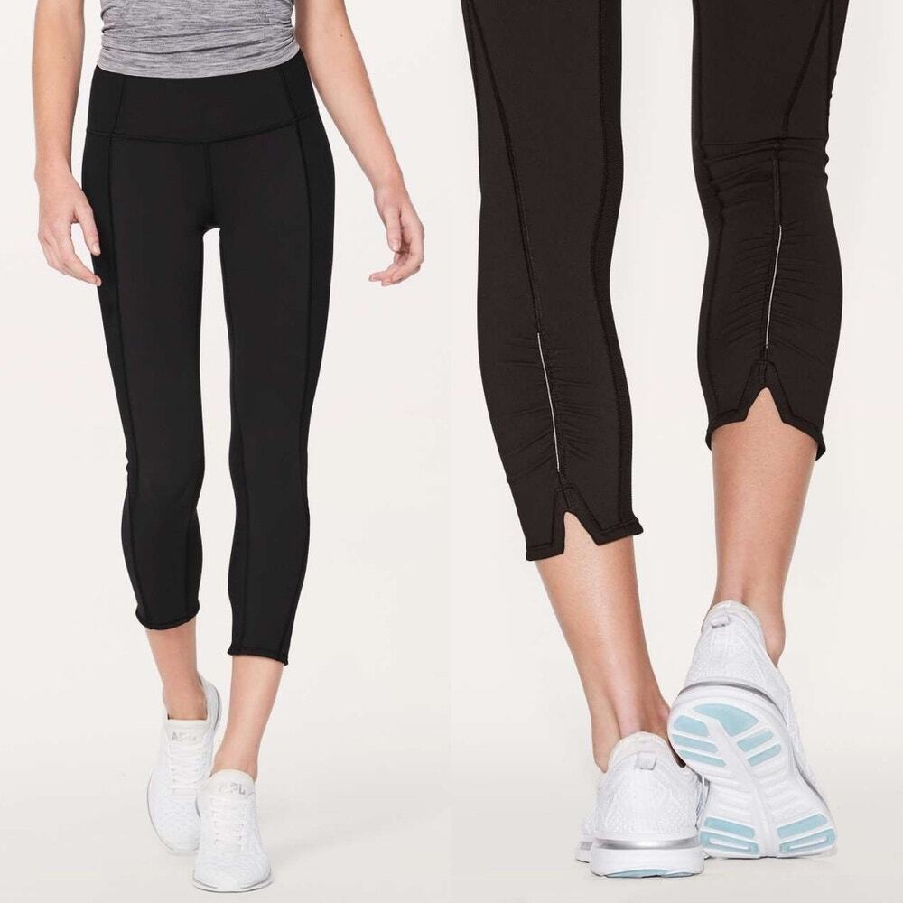 Lululemon On Your Mark Crop 23" Leggings Black Full-On Luxtreme Training Run